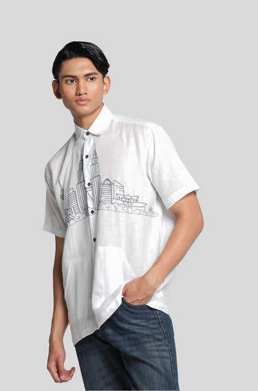 Linen Embroidered KLusion Ballad Blue