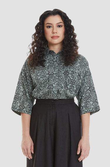 Maharani Miranda Top Ketayap (Heather Blue)