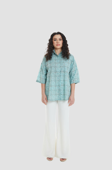 Maharani Miranda Top Burger Malaysia (Pool Blue)