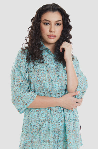 Maharani Miranda Top Burger Malaysia (Pool Blue)