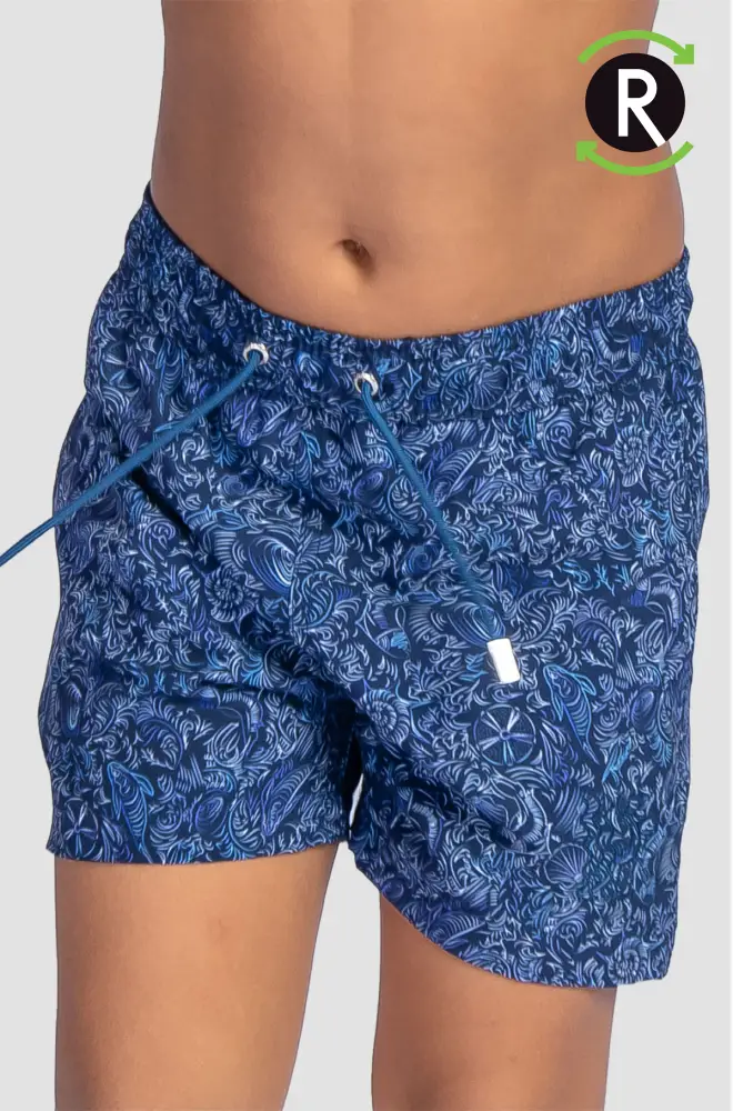 Repreve ® Pulao Junior Swim Shorts In Depth Sea Print Pants